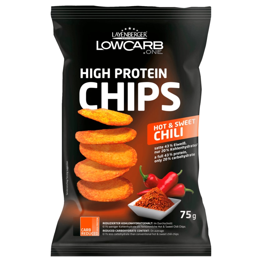 Layenberger LowCarb.one High Protein Chips Hot & Sweet Chilli 75g